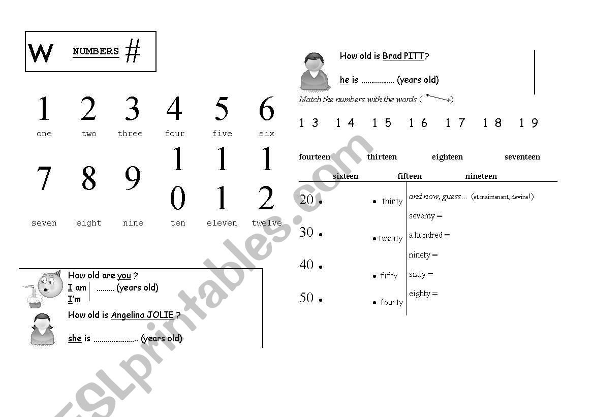 Numbers worksheet