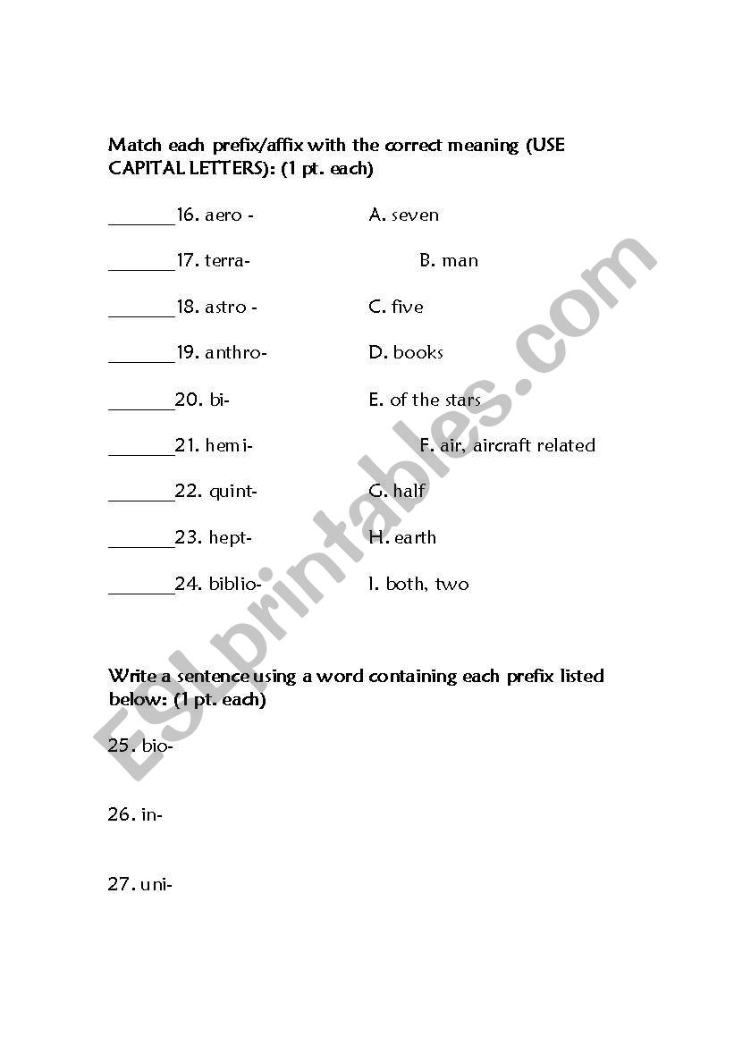 English worksheets: Greek and Latin Roots With Greek And Latin Roots Worksheet