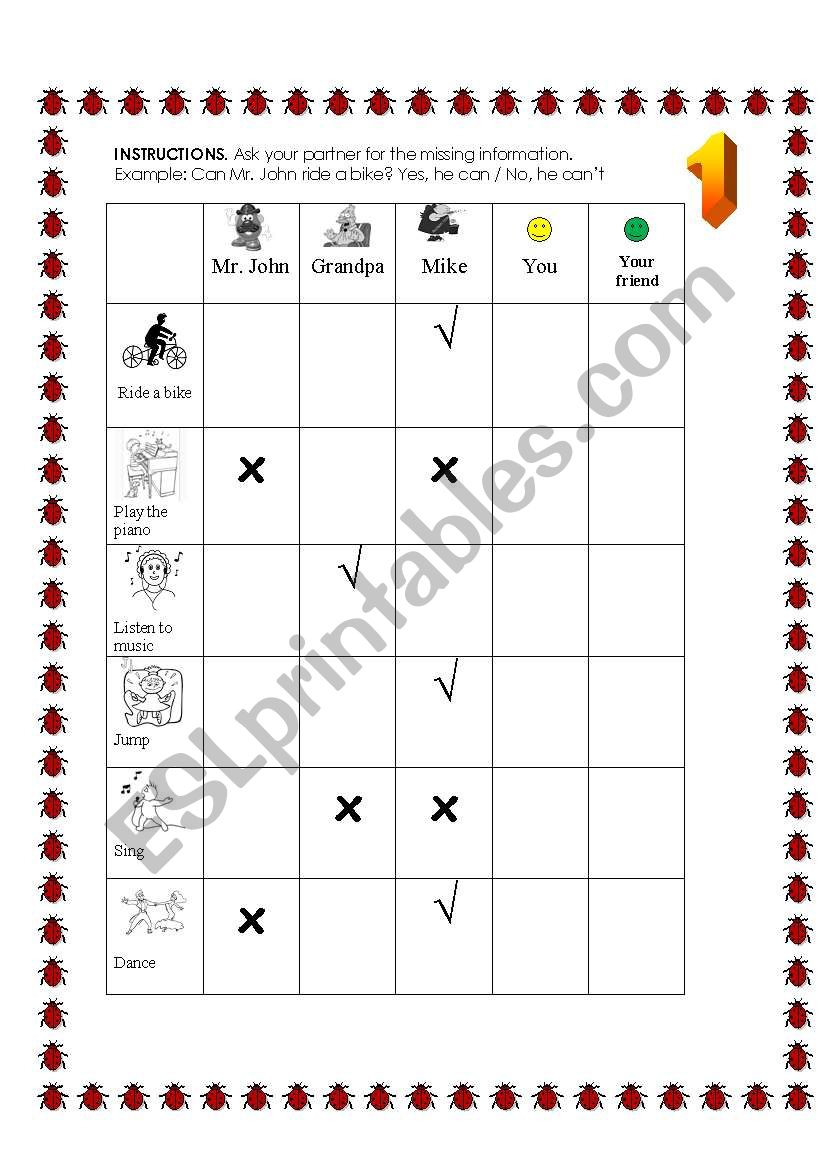 can and can´t - ESL worksheet by LIBERTAD