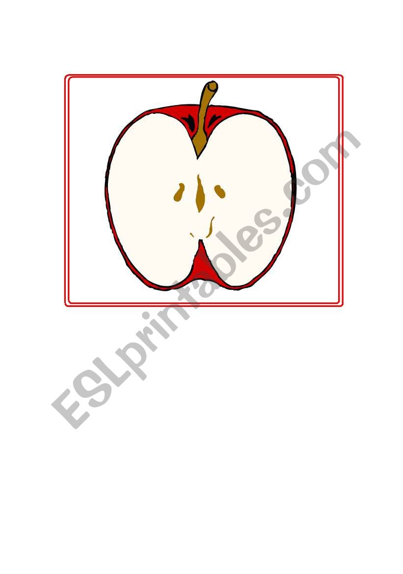 Smiling fruits flashcard(7) worksheet