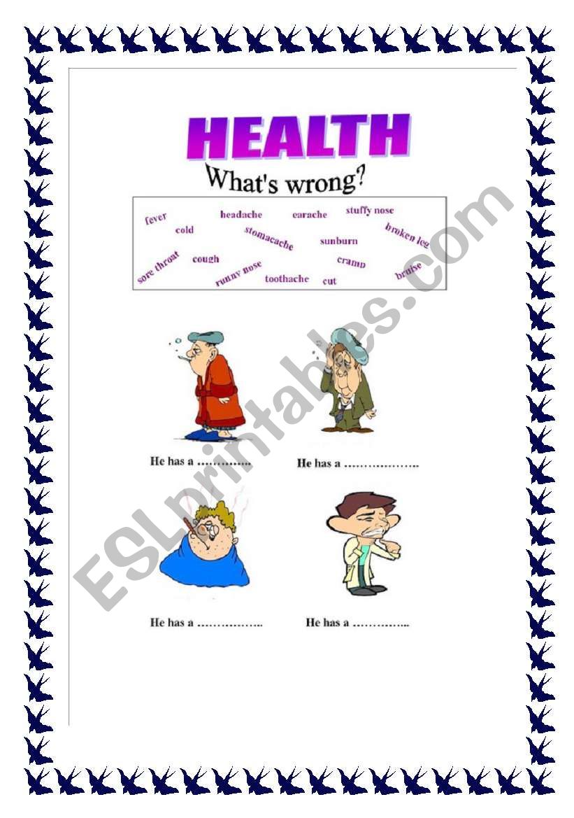 health worksheet