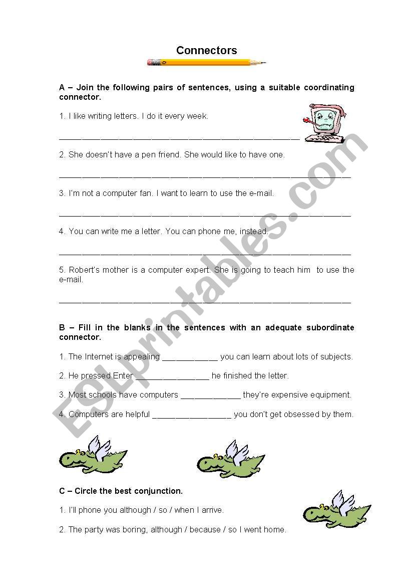 connectors worksheet