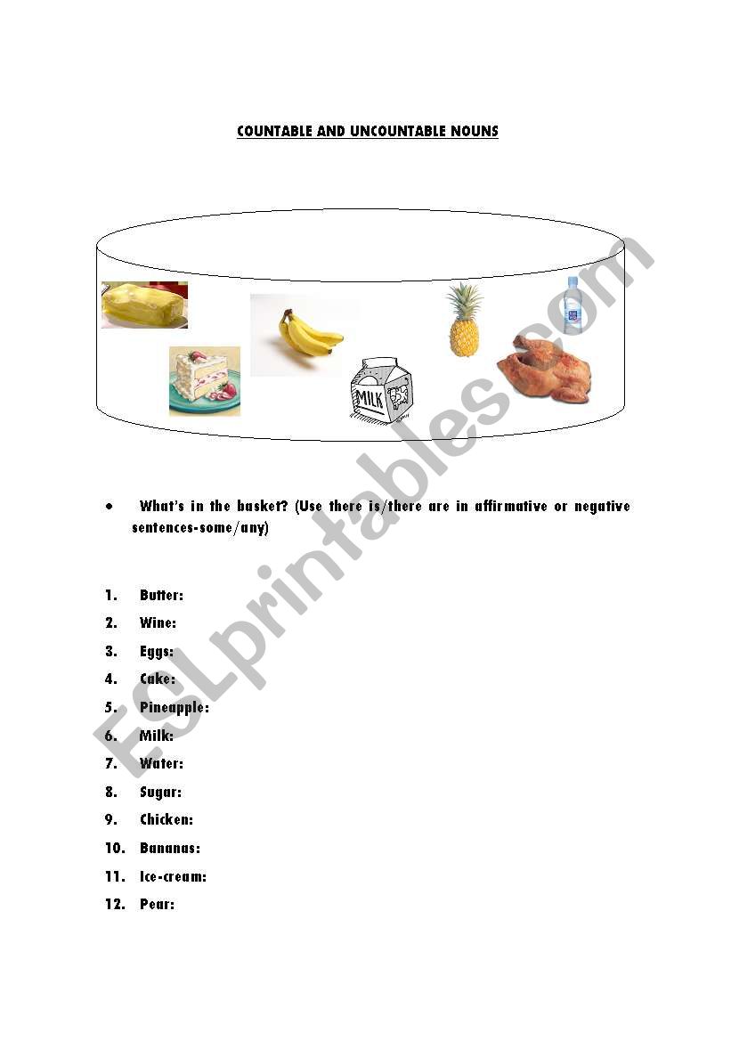 countable and uncountable nouns