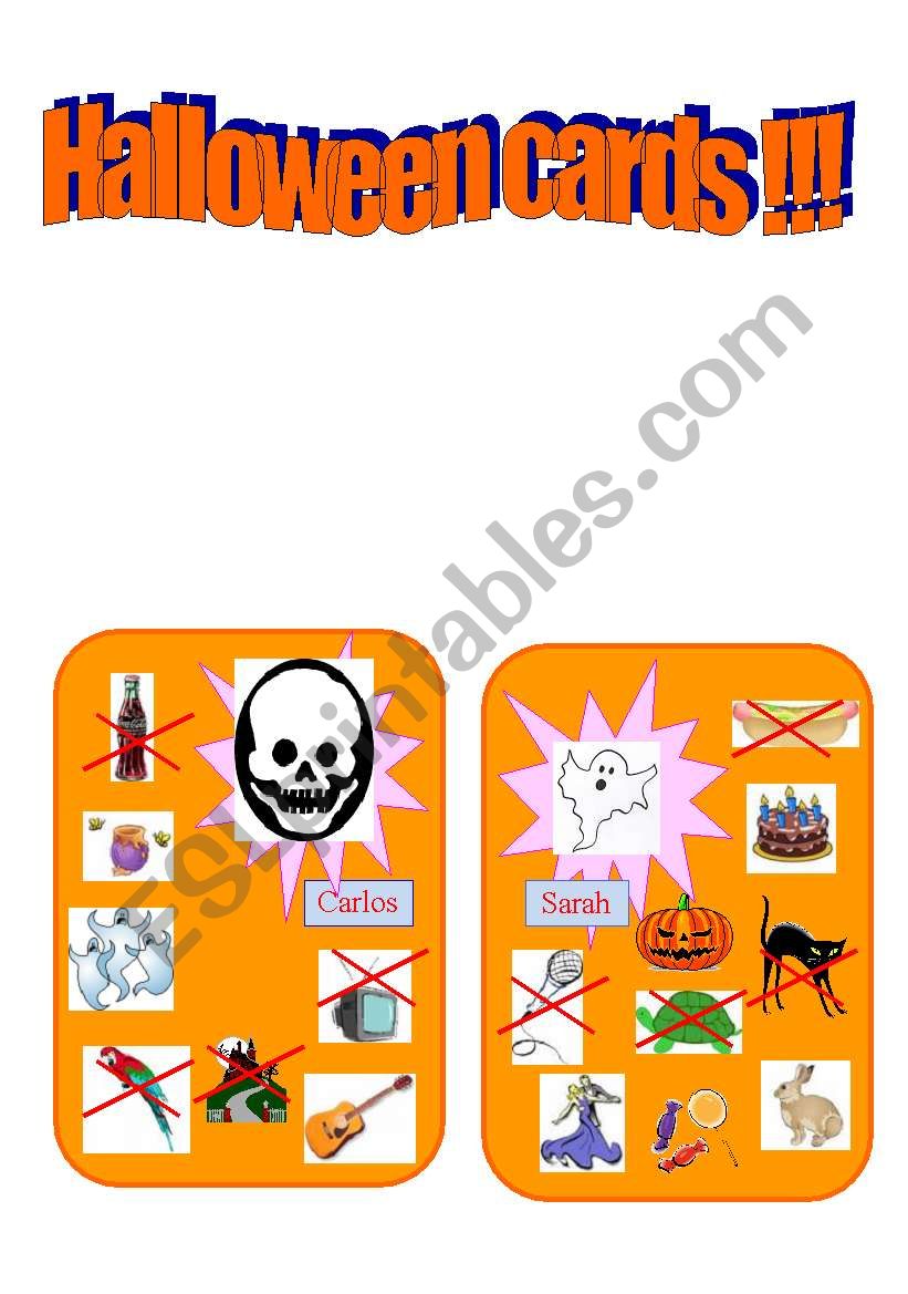 HALLOWEEN activity cards !!!!!!!!!!!! 4/4