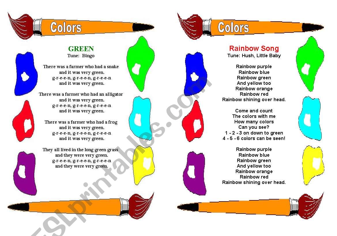 Reading With Colours Esl Worksheet By Hadas