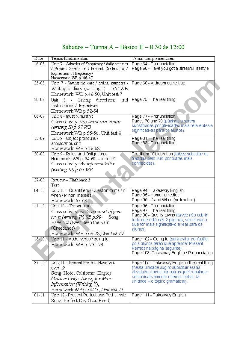 cronograma worksheet