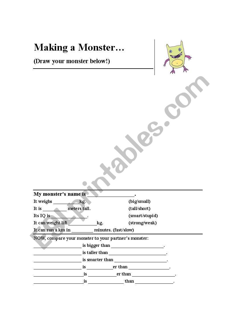 Making a Monster (Comparatives)