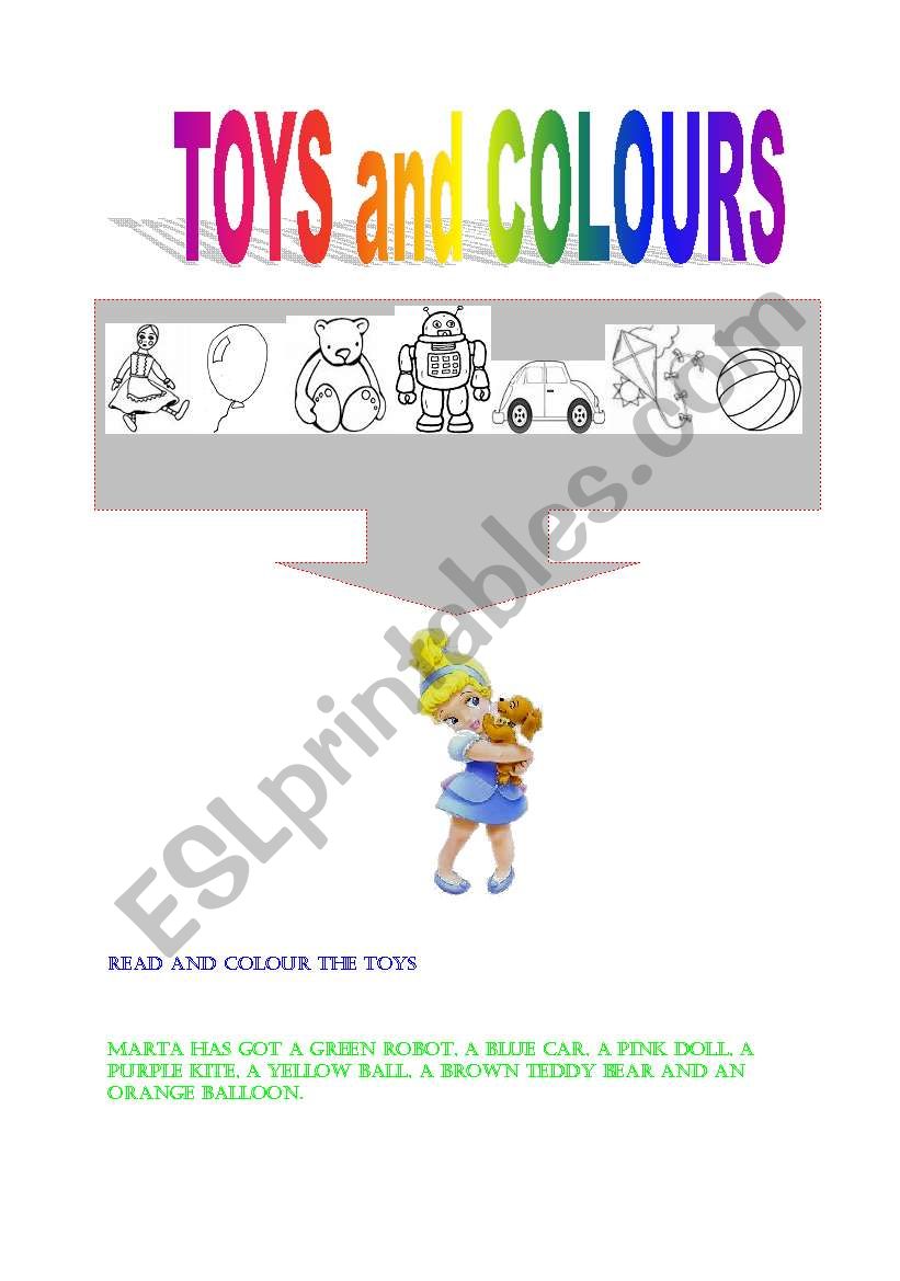 TOYS AND COLOURS worksheet