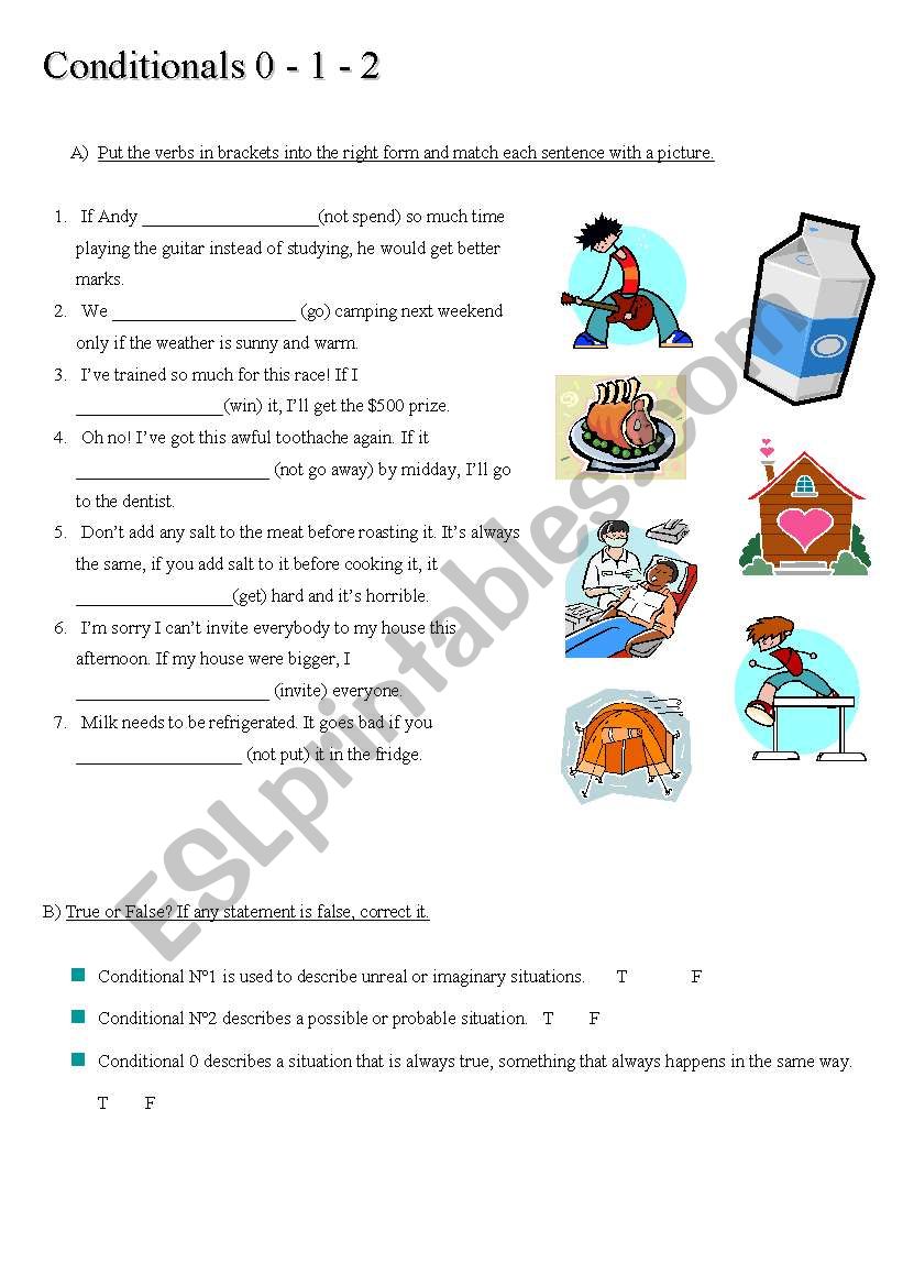 Let´s practise Conditionals! - ESL worksheet by natymonti