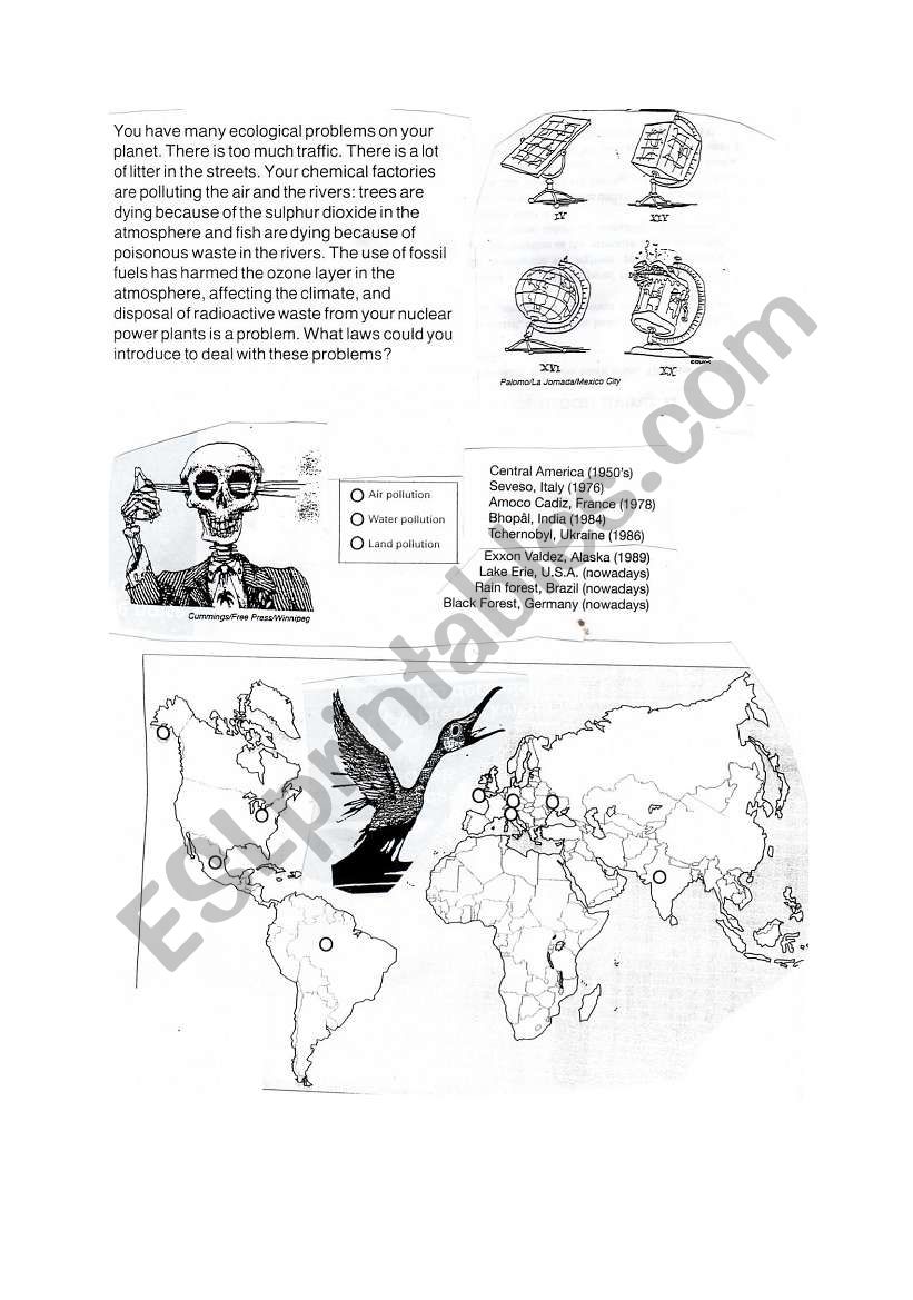 pollution worksheet