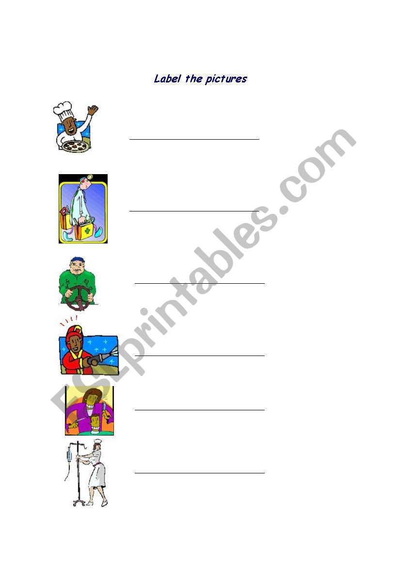 Jobs worksheet