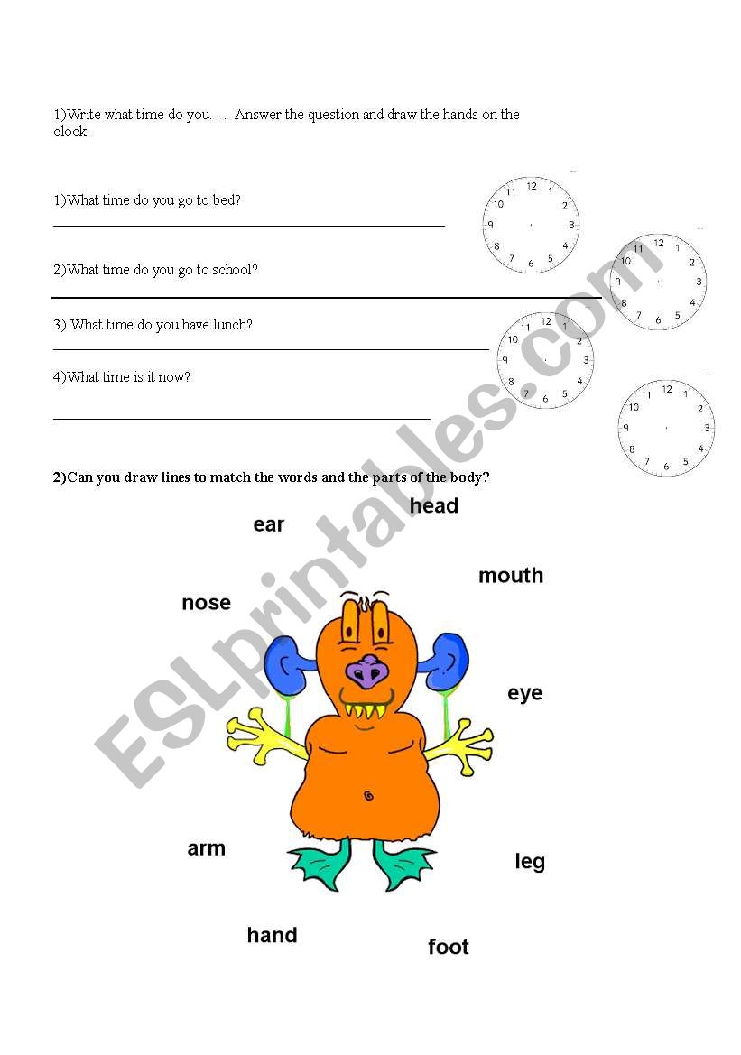 time  worksheet