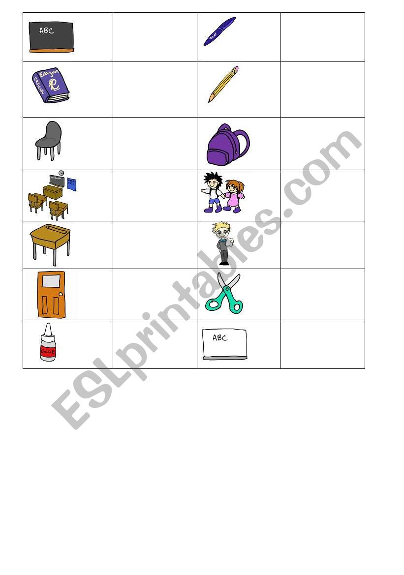 classroom domino worksheet