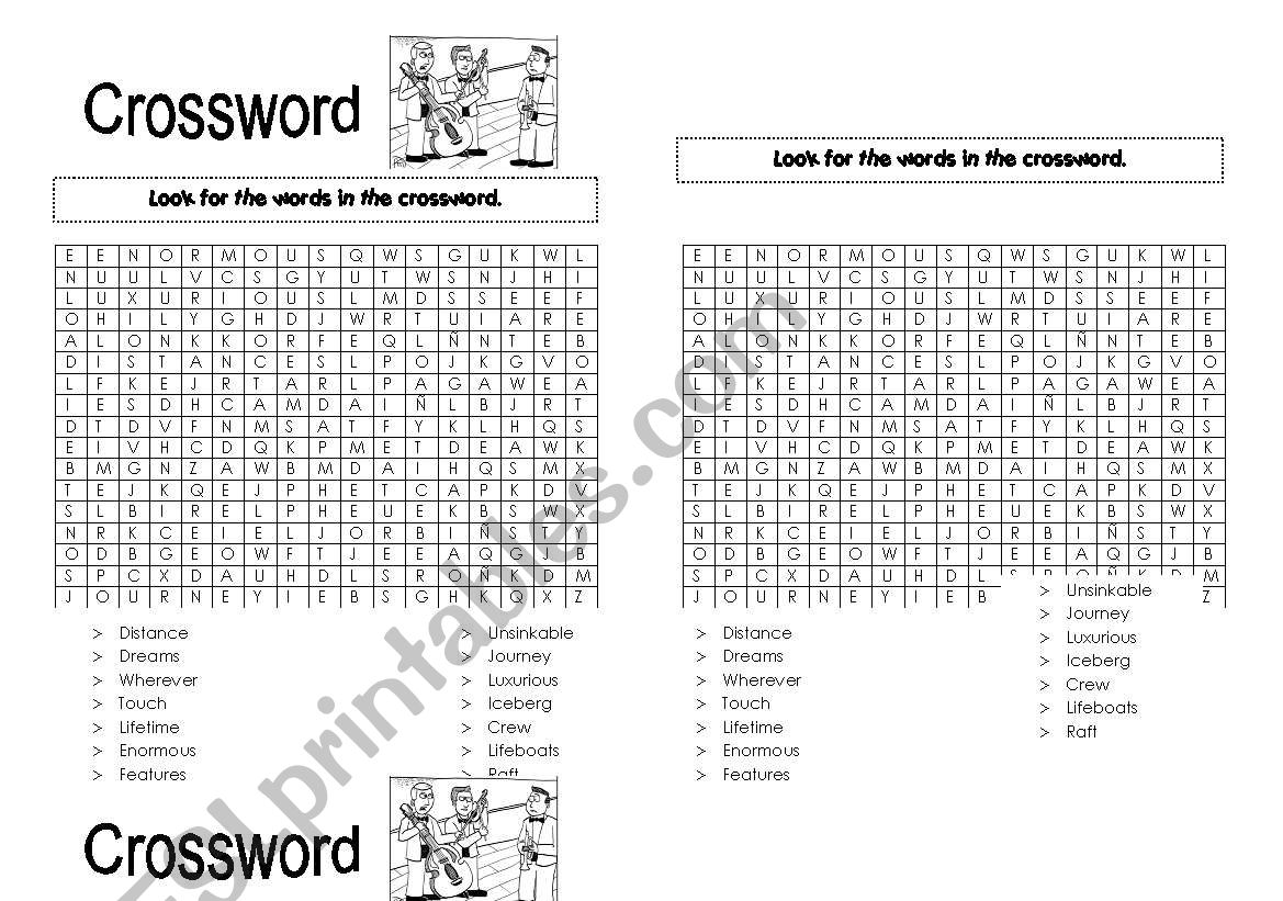 Crossword worksheet