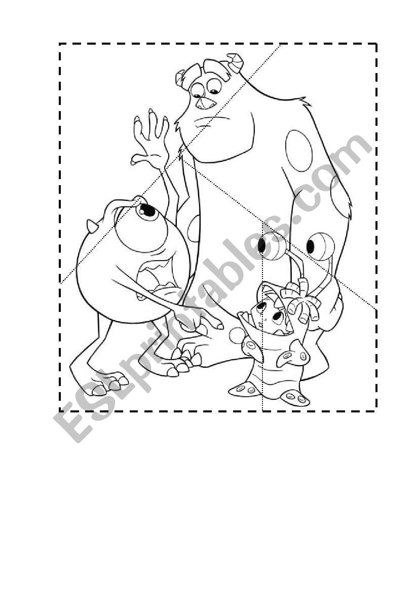 puzzle monster inc worksheet