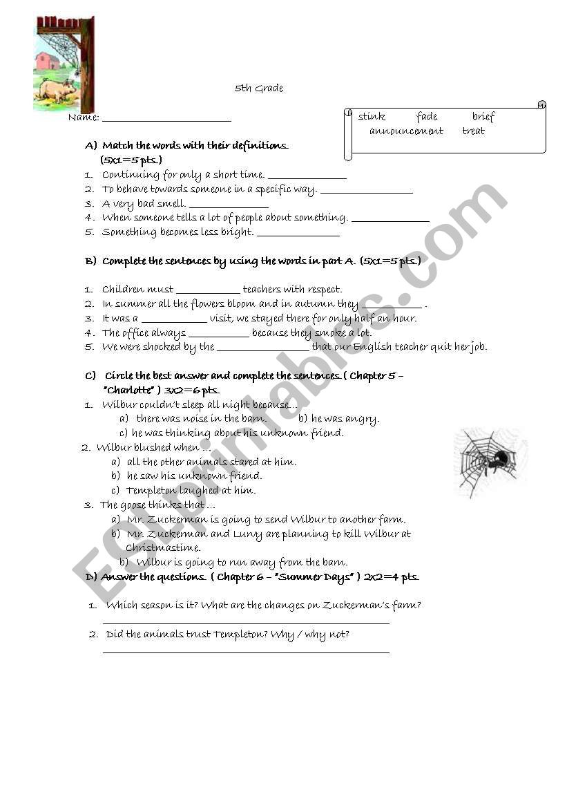 quiz worksheet