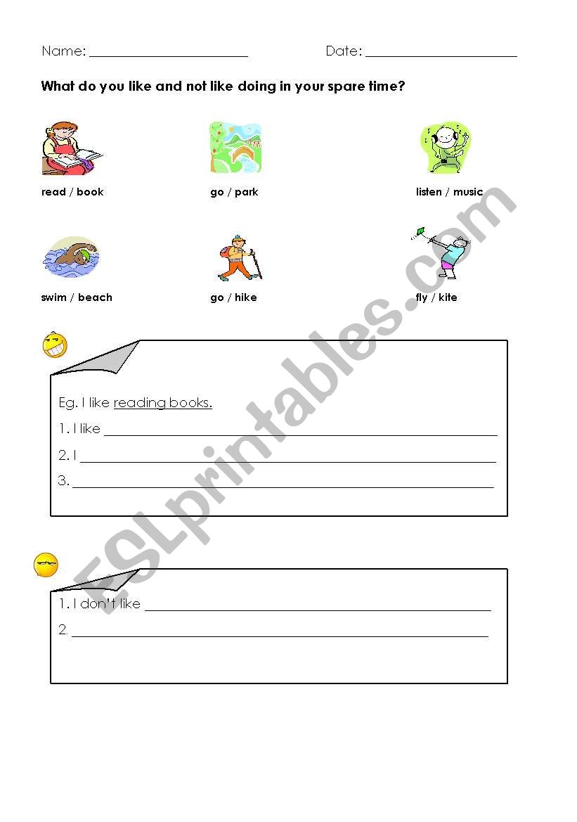 Free-time Activities worksheet