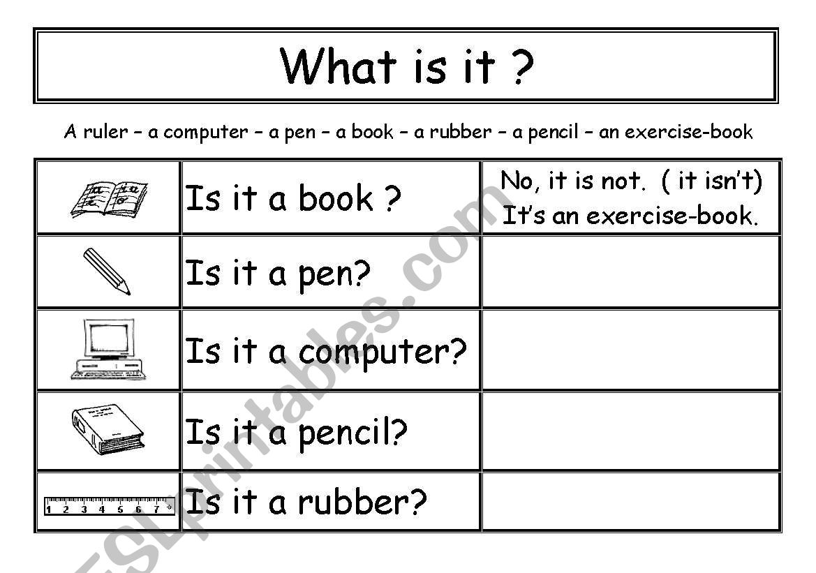 What Is It ESL Worksheet By Soasiglem