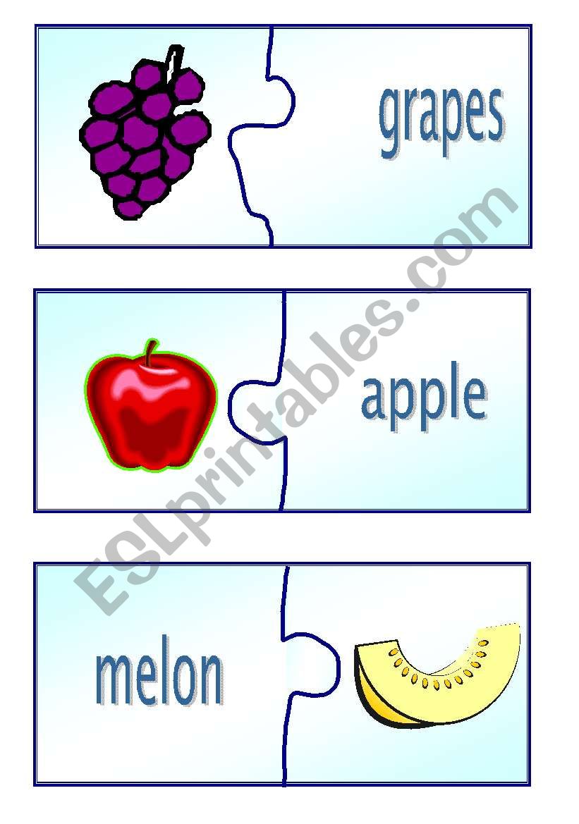 fruits puzzle worksheet