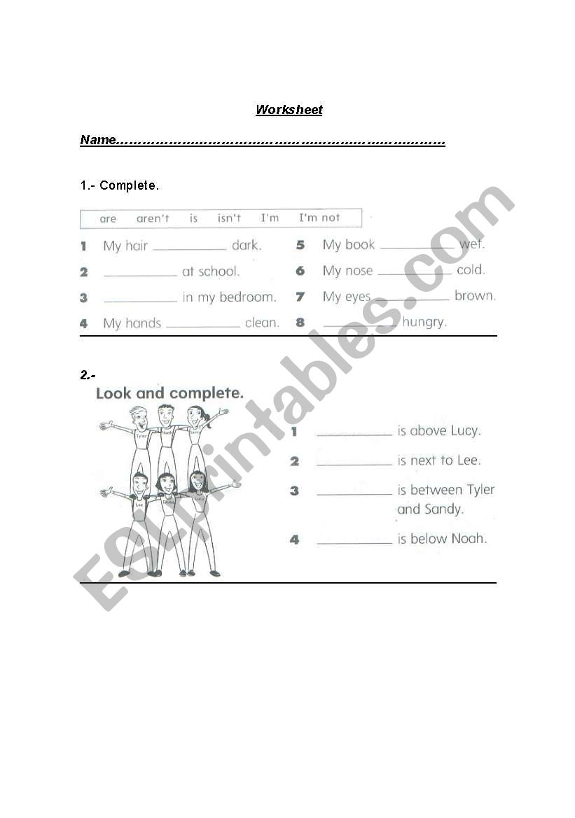     complete worksheet