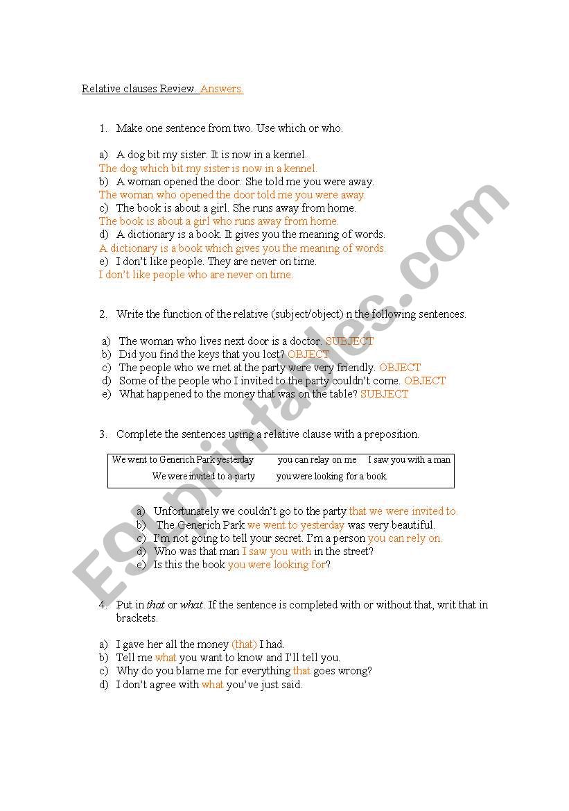 review relative clauses2 answers