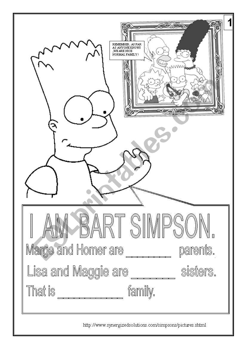 SIMPSONS : POSSESSIVE ADJECTIVE PRONOUNS - FLASH CARDS - ESL worksheet ...