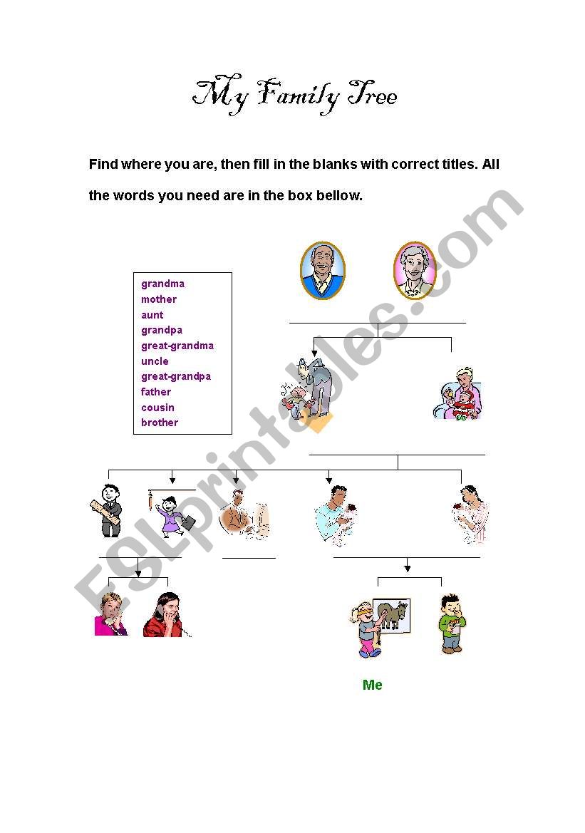 My family tree work worksheet