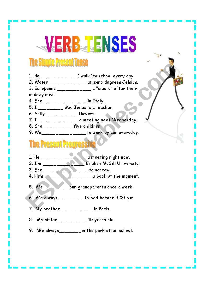 VERB TENSES worksheet