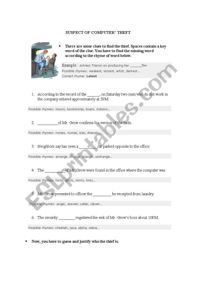 Musical Intelligence worksheet