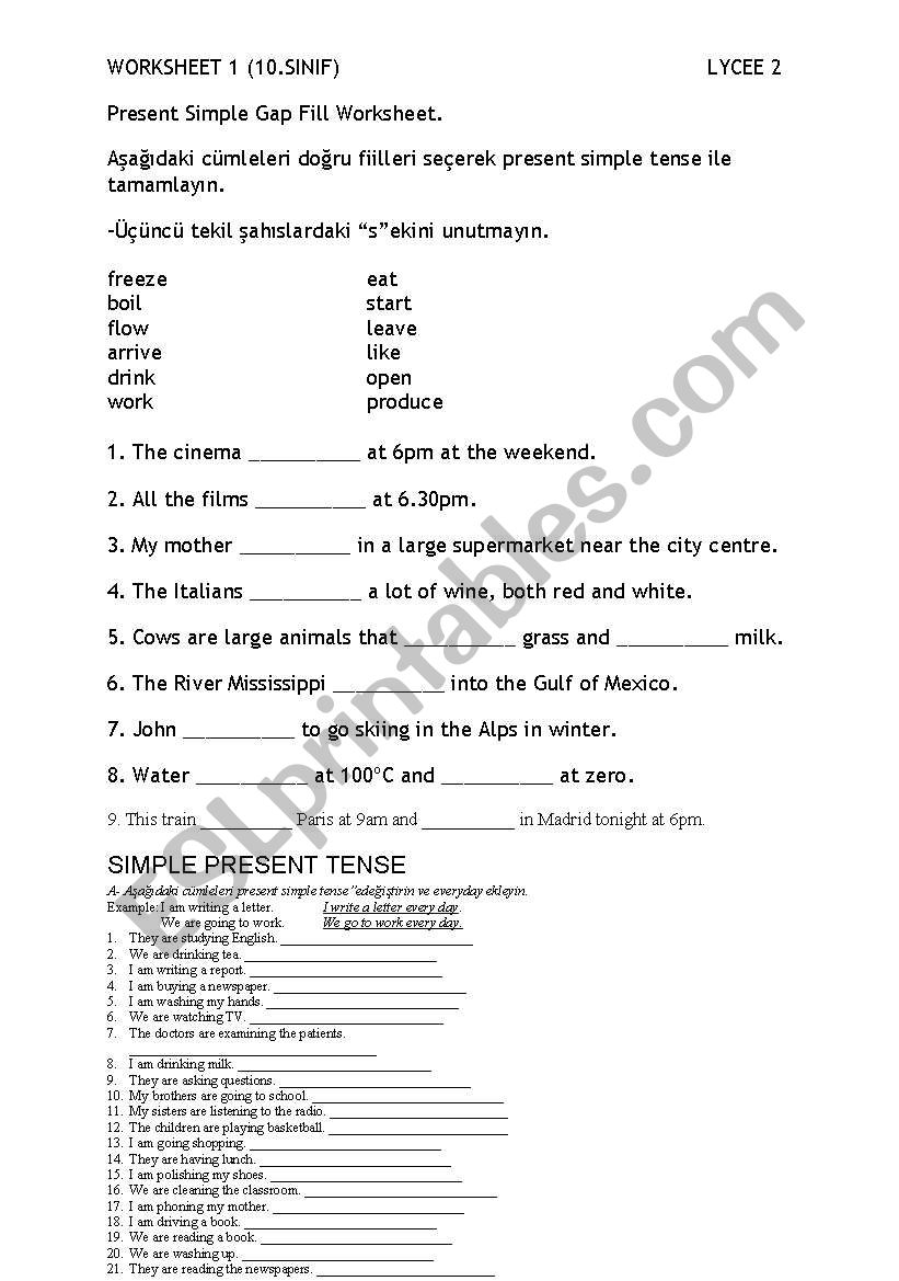 grade 10 worksheet