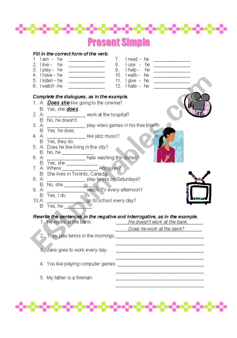 Present Simple worksheet