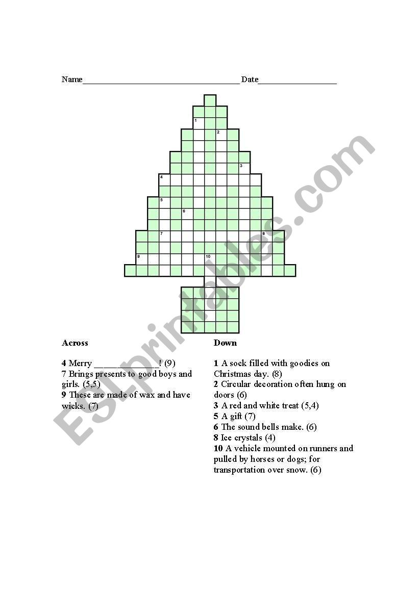 christmas tree worksheet