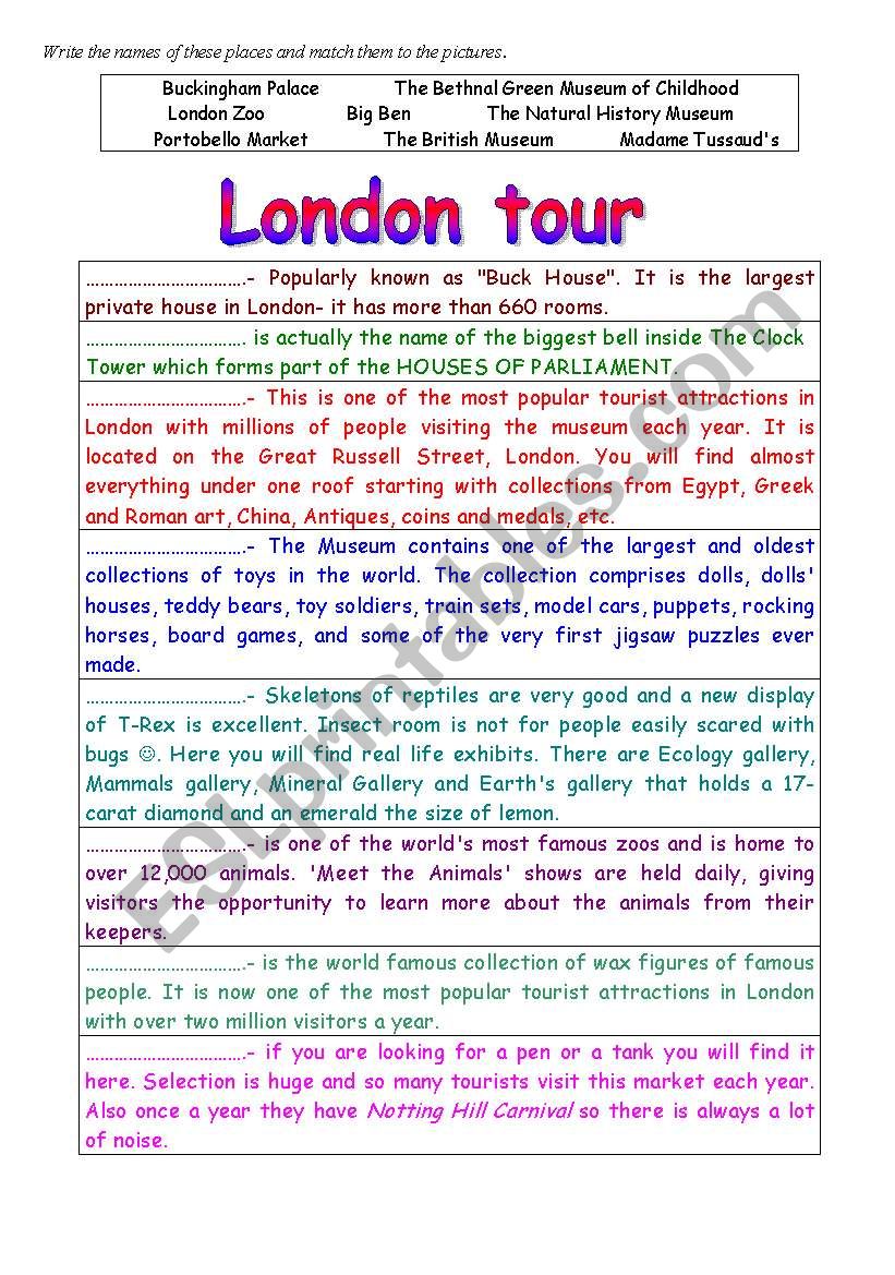 london walking tours reading answers
