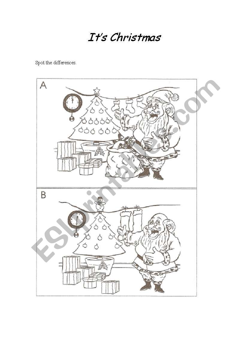 Christmas worksheet