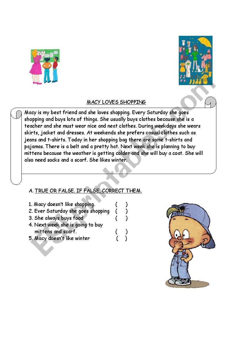 Present Simple Tense Reading worksheet