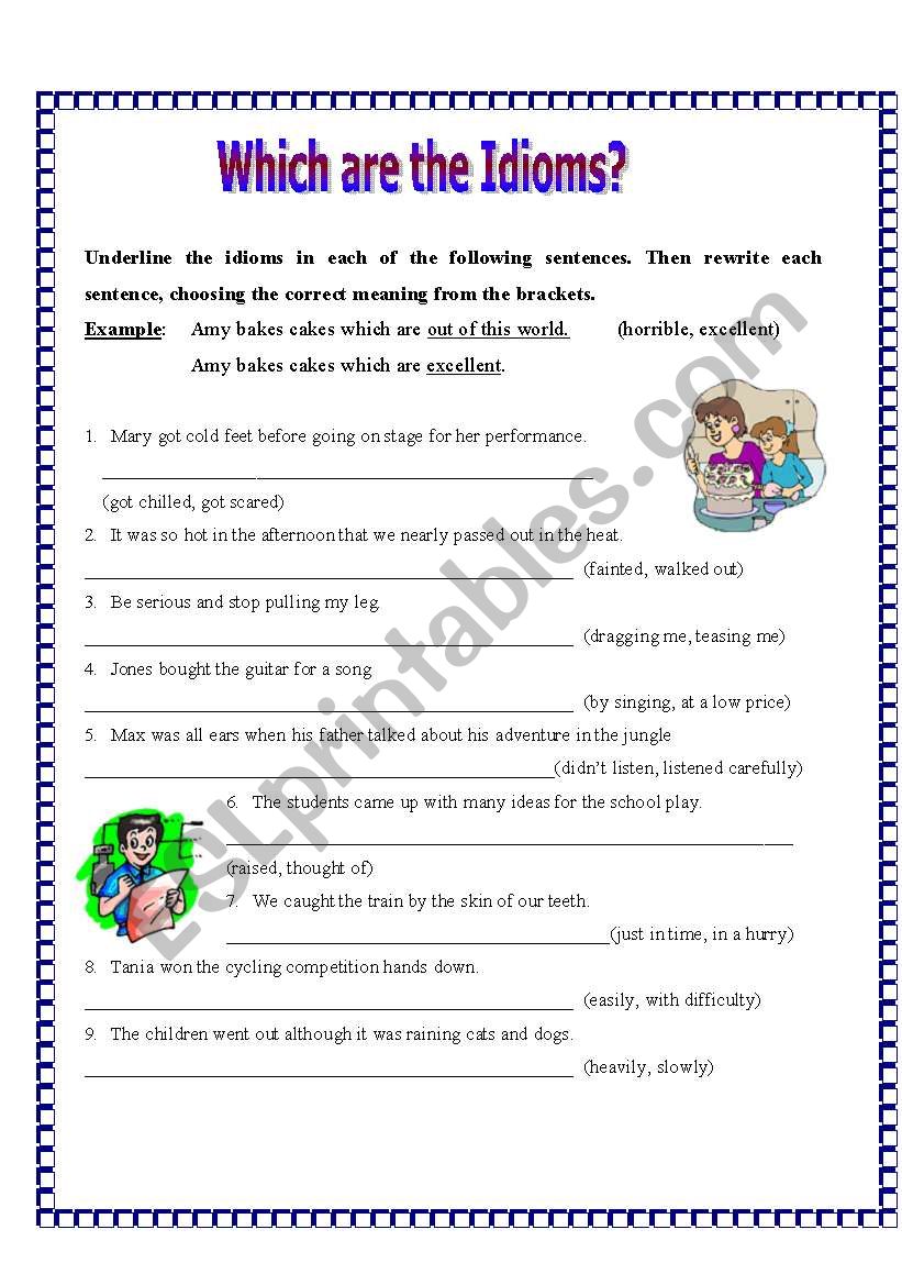 IDIOMS worksheet