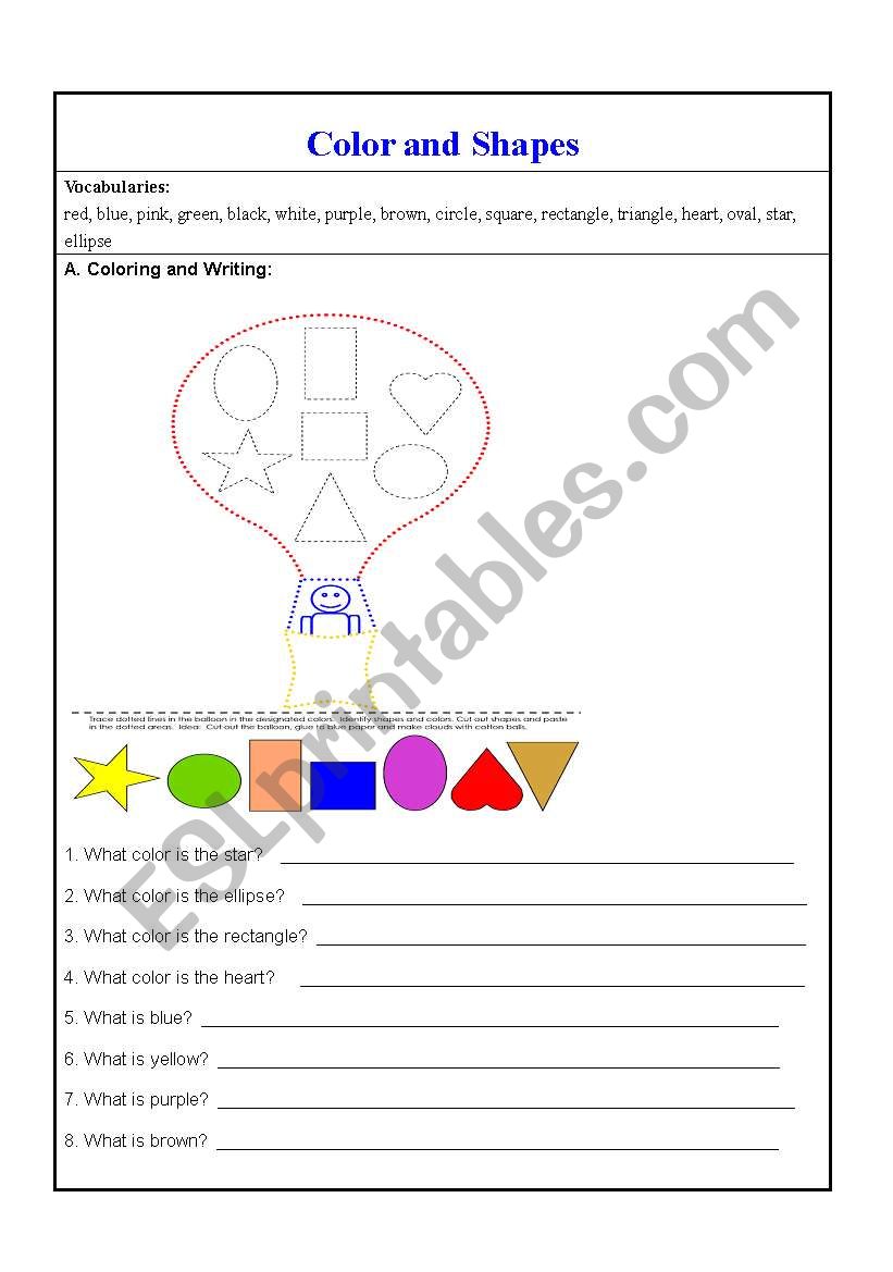 Color and Shapes worksheet