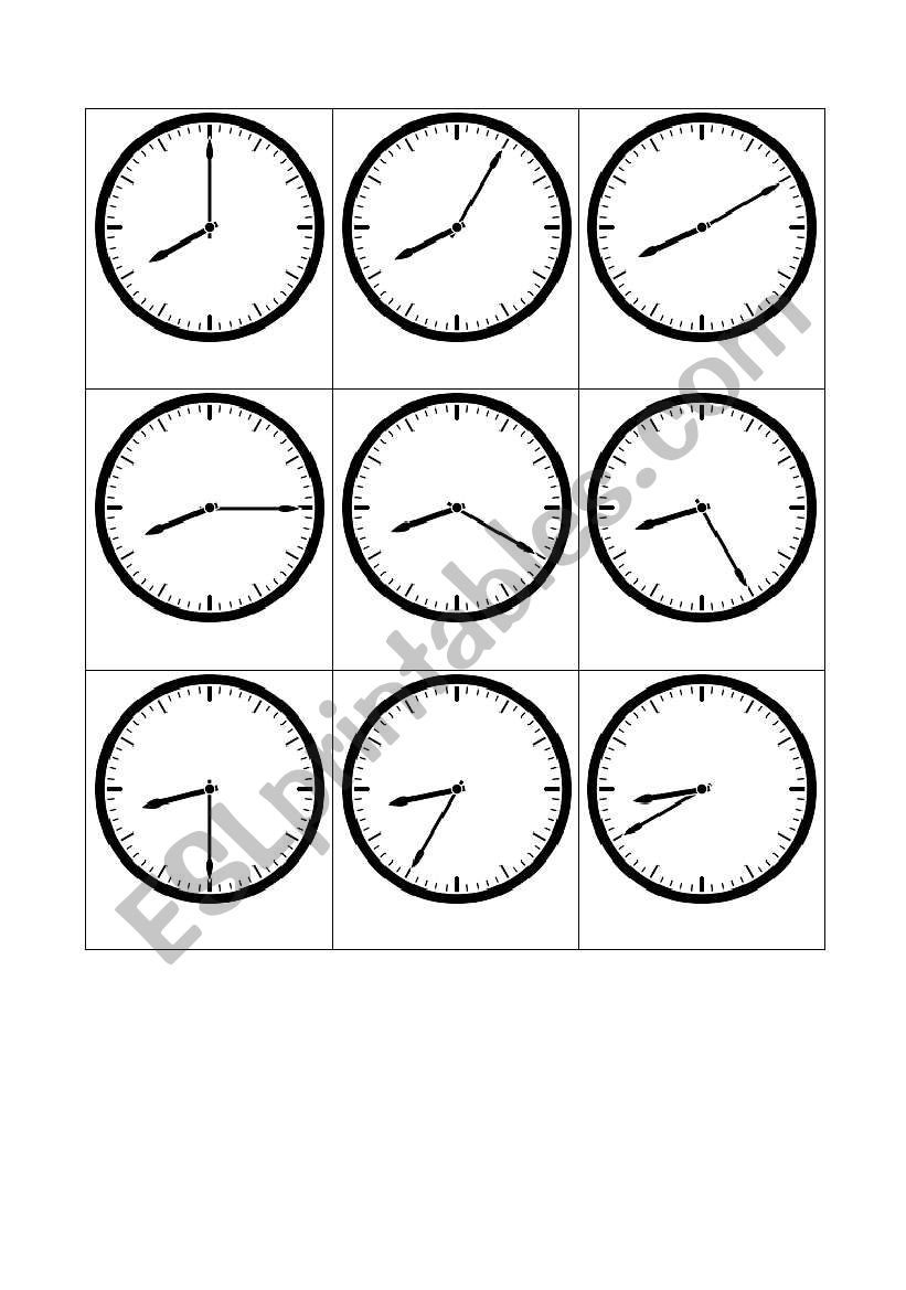 telling the time 8 oclock esl worksheet by kringlan