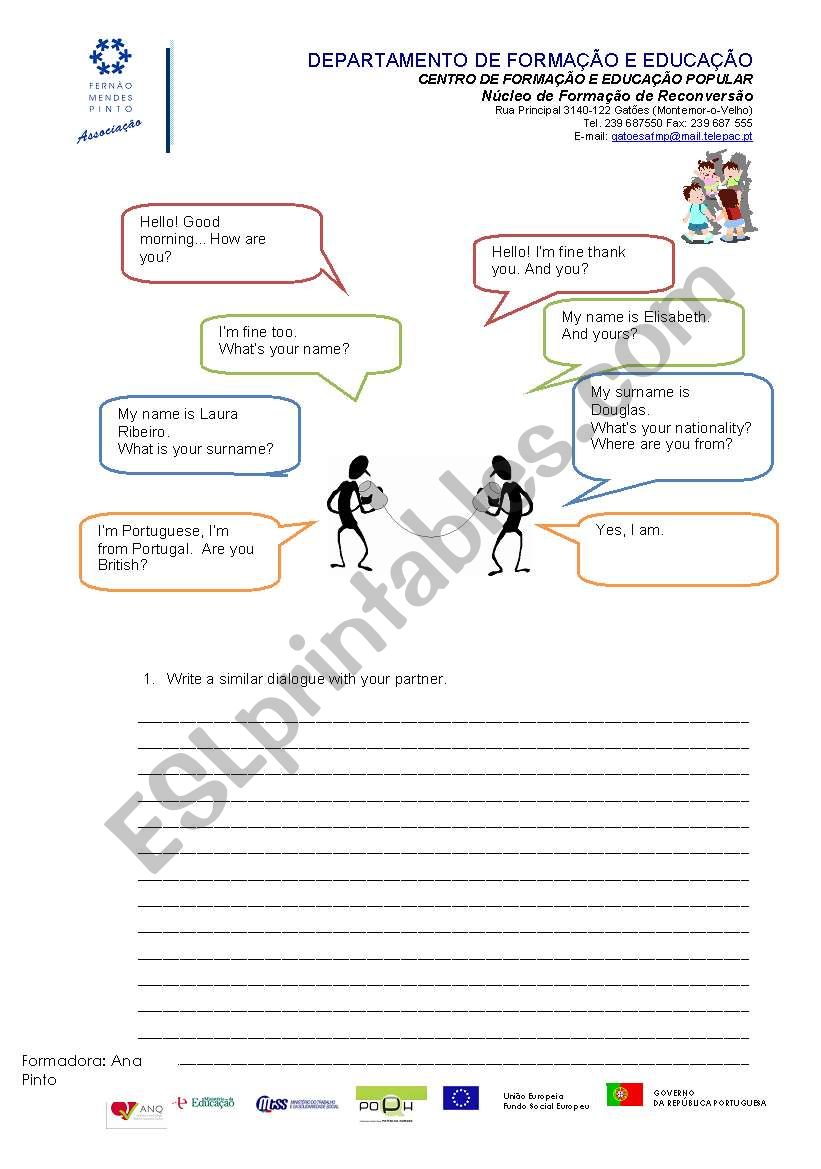 introduction worksheet