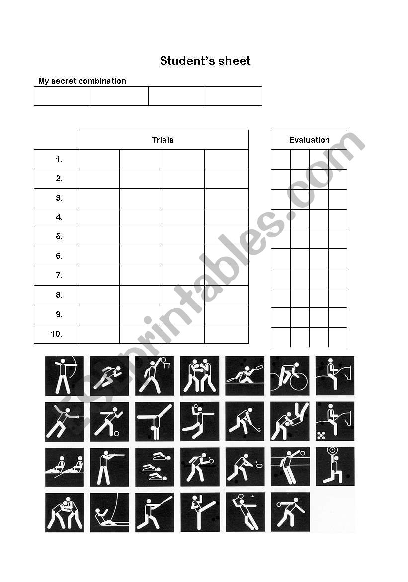 Game for the use of can/cant worksheet