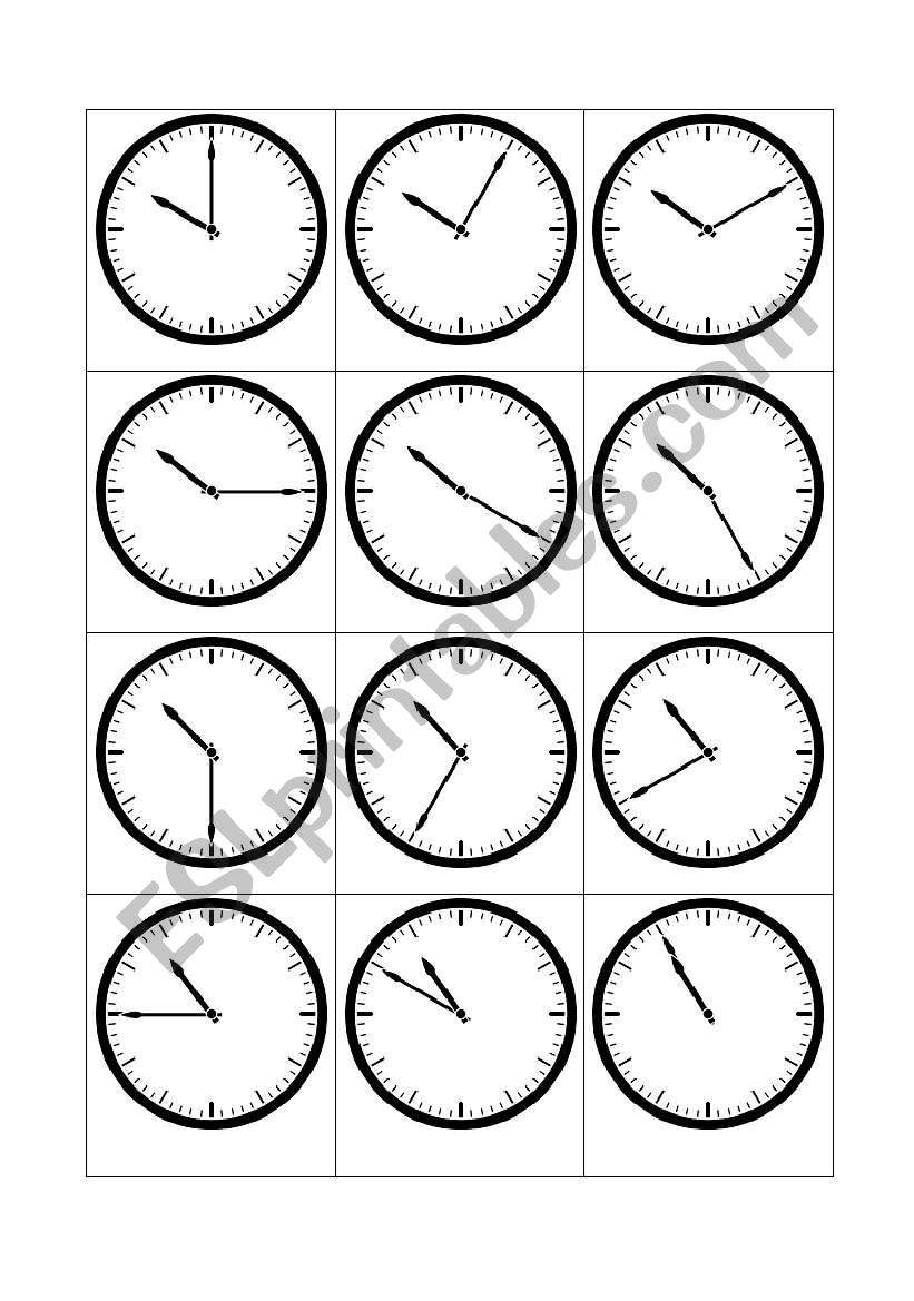 Telling The Time 10 O Clock Esl Worksheet By Kringlan