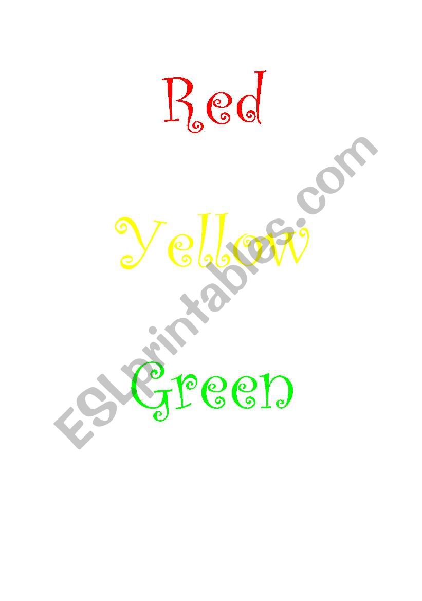 Colours worksheet