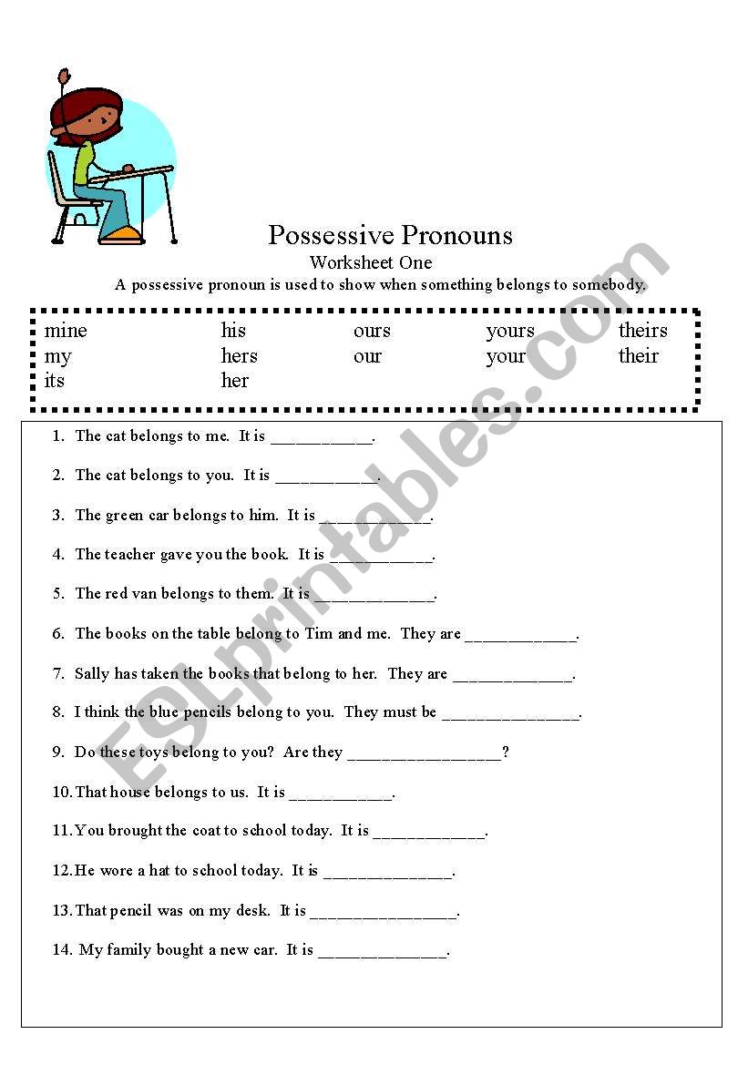 possesive-pronouns-sheet-one-esl-worksheet-by-kmdeakins