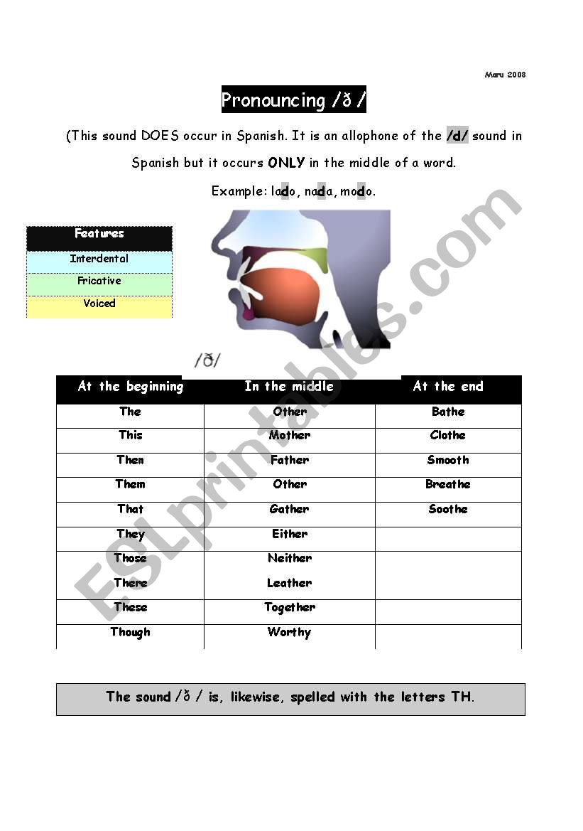 Pronoucing D Esl Worksheet By Mr Maru