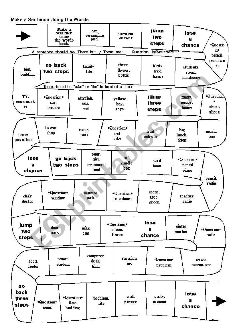 Make A Sentence Using These Words ESL Worksheet By Iperpetua33