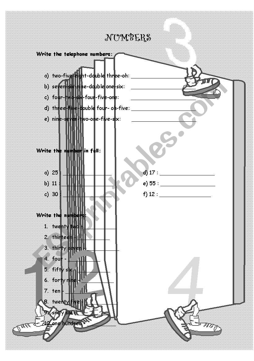 Numbers worksheet