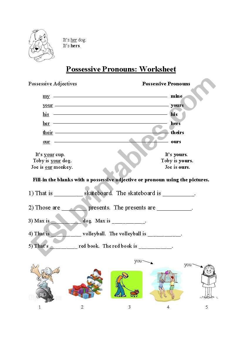 Possesive Pronouns worksheet