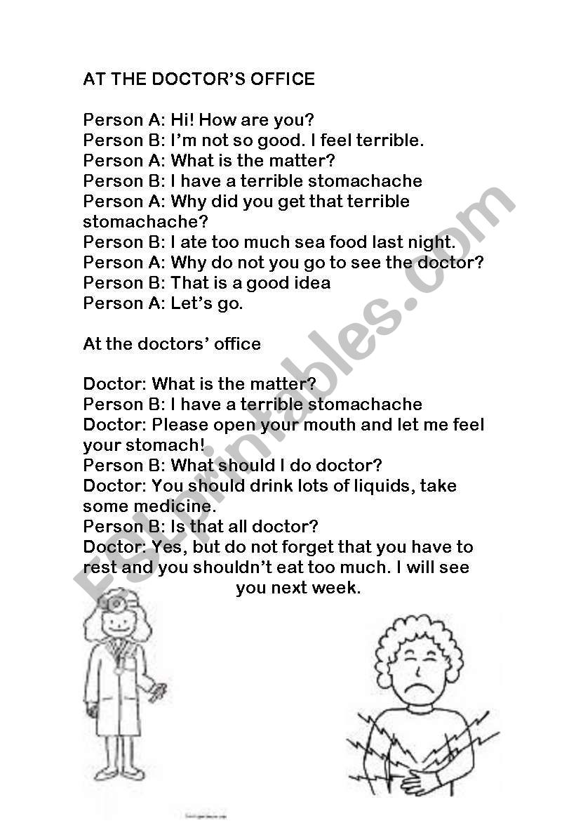 I HAVE A STOMACHACHE ESL Worksheet By Cinthya bh