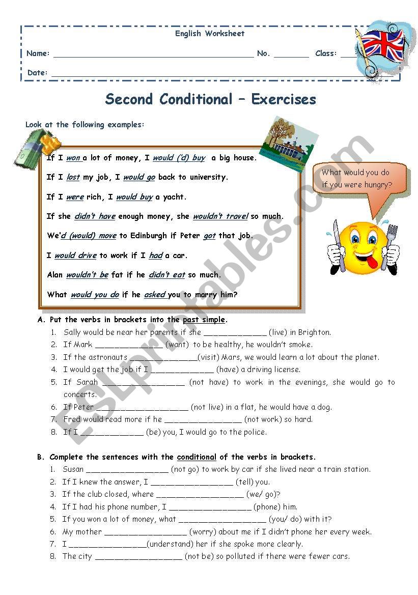 Second Conditional Exercises ESL Worksheet By Celiamaria