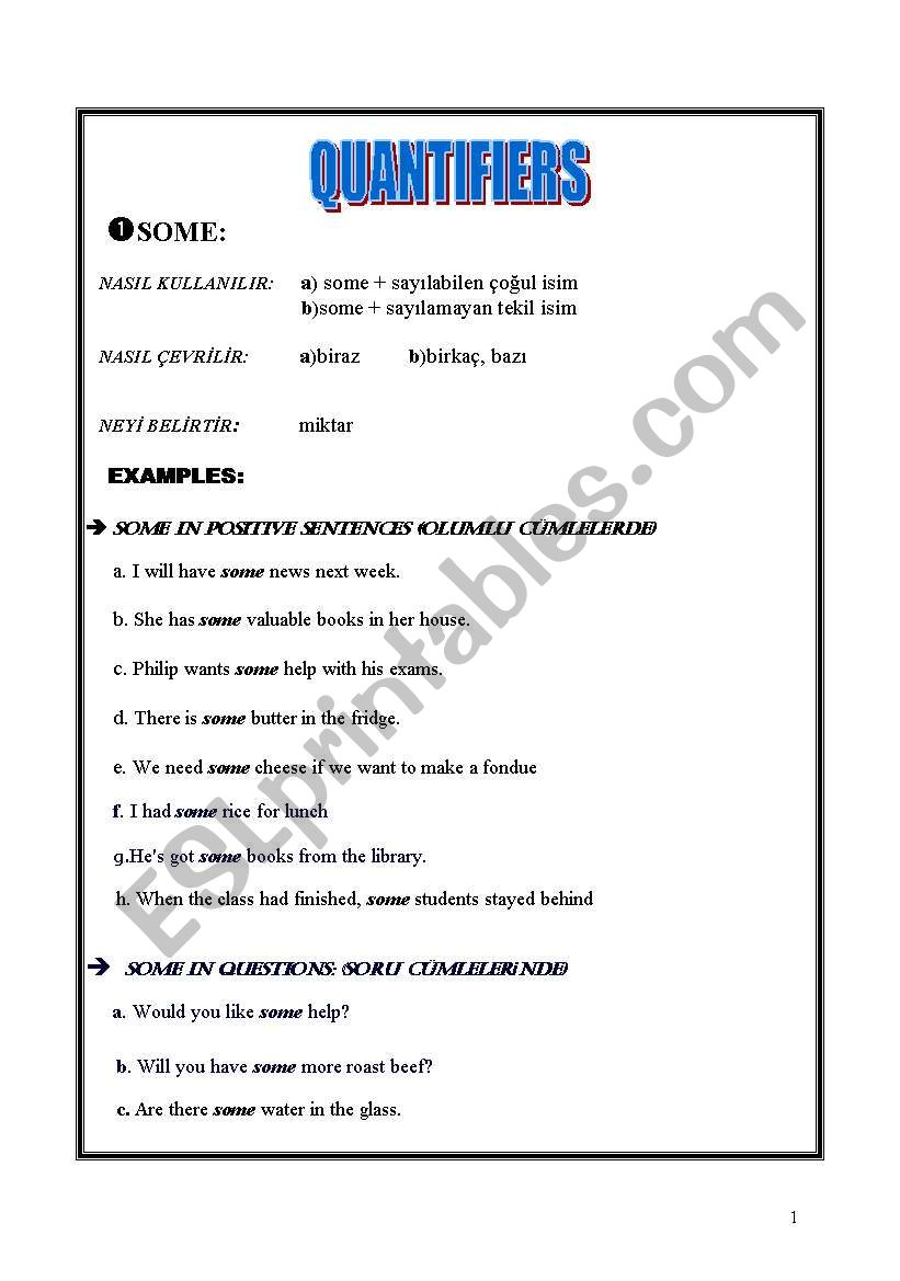 Grammar worksheet